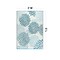 World Rug Gallery Modern Floral Aloha Reversible Recycled Plastic 3' X 5' Blue Outdoor Rug 6069BLUE3X5 - alternate 4
